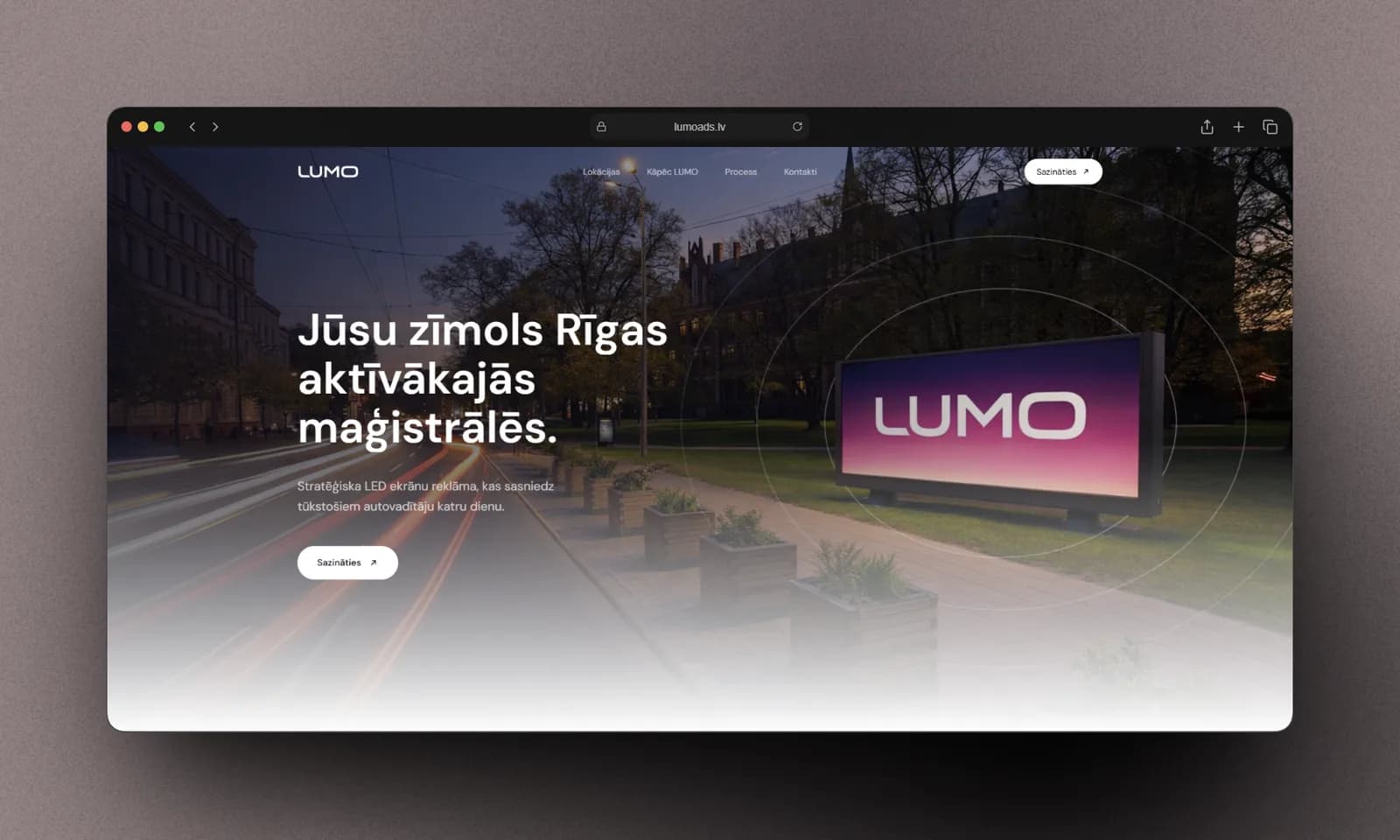 LUMO mājas lapa