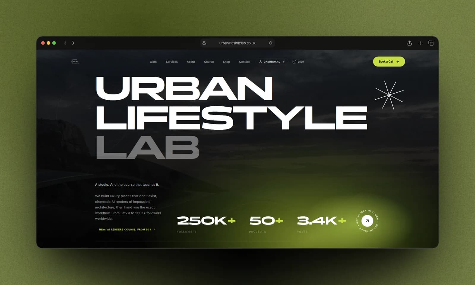 Urban Lifestyle Lab mājas lapa